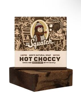 Limited Edition Dr. Squatch Hot Choccy Natural Men's Bar Soap Medium Grit NEW